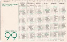 Calendarietto - Cassa Risparmio Di Orvieto - Anno 1999 - Small : 1991-00