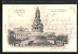 AK St. Petersbourg, Monument De Catherine II  - Rusland