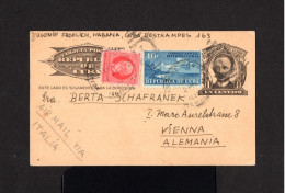 K757-CUBA-AIRMAIL  POSTCARD LA HABANA To WIEN (germany) 1939.WWII.CARTE POSTALE.Tarjeta Postal.POSTKARTE. - Briefe U. Dokumente