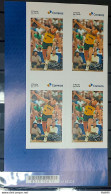 SI 16 Brazil Institutional Stamp Oscar Schmidt Basketball 2023 Block Of 4 Bar Code - Personnalisés