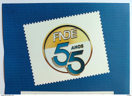 Vignette SI 12 Of Brazil Institutional Stamp 55 Years FNDE Education Government 2023 - Sellos Personalizados