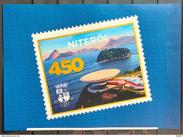 SI 13 Vignette Brazil Institutional Stamp 450 Years Niteroi Coat Of Arms Architecture Oscar Niemeyer 2023 - Personalisiert