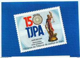 SI 09 Vignette Brazil Institutional Stamp Court Of Justice For Law Righnts Para Belem 2023 - Personalizzati