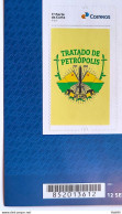 SI 14 Brazil Institutional Stamp Treaty Of Petropolis Bolivia Acre Coat Of Arms Flag 2023 Bar Code - Personalized Stamps