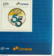 SI 12 Brazil Institutional Stamp 55 Years FNDE Education Government 2023 Vignatte Correios - Personnalisés