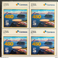 SI 13 Brazil Institutional Stamp  Niteroi Coat Of Arms Architecture Oscar Niemeyer 2023 Block Of 4 - Sellos Personalizados