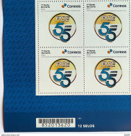 SI 12 Brazil Institutional Stamp 55 Years FNDE Education Government 2023 Block Of 4 Bar Code - Sellos Personalizados