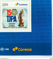 SI 09 Brazil Institutional Stamp Court Of Justice For Law Righnts Para Belem 2023 Vignette Correios - Personnalisés