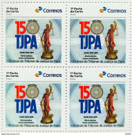 SI 09 Brazil Institutional Stamp Court Of Justice For Law Righnts Para Belem 2023 Block Of 4 - Personalized Stamps