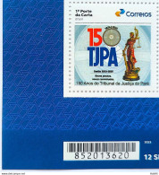 SI 09 Brazil Institutional Stamp Court Of Justice For Law Righnts Para Belem 2023 Barcode - Personalized Stamps