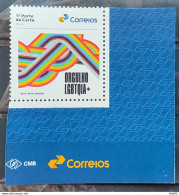 SI 07 Brazil Institutional Stamp LGBTQIA Pride+ Justice Rights 2023 Vignette Correios - Personalisiert