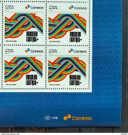 SI 07 Brazil Institutional Stamp LGBTQIA Pride+ Justice Rights 2023 Block Of 4 Vignette Correios - Sellos Personalizados