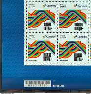 SI 07 Brazil Institutional Stamp LGBTQIA Pride+ Justice Rights 2023 Block Of 4 Bar Code - Personalized Stamps