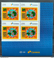 SI 06 Brazil Institutional Stamp Traditions Of African And Candomble Nations Map 2023 Block Of 4 Vignette Correios - Personalized Stamps