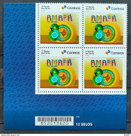 SI 04 Brazil Institutional Stamp 80 Years Of Amapa 2023 Block Of 4 Bar Code - Personalized Stamps