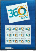 SI 02 Brazil Institutional Stamp 360 Years Postal Service 2023 Sheet - Gepersonaliseerde Postzegels