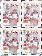 C 4128 Brazil Stamp Profession Lunch Lady Child Gastronomy 2023 Block Of 4 - Ungebraucht