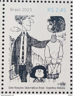 C 4124 Brazil Stamp Diplomatic Relations Argentina Mafalda Family 2023 - Nuovi