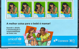 C 4113 Brazil Stamp World Breastfeeding Day Woman Child Health 2023 UNICEF Vignette 5 Units - Nuovi