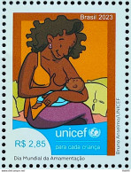 C 4112 Brazil Stamp World Breastfeeding Day Child Health Unicef ​​2023 Brown - Nuovi