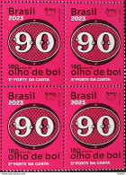C 4110 Brazil Stamp 180 Years Bulls Eye 90 Reis 2023 Block Of 4 - Nuovi