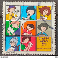 C 2023 Brazil Stamp UPAEP Postal Service Postcard 1997 Circulated 1 - Usados