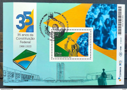 B 235 Brazil Stamp Federal Constitution Law Justice Flag Brasilia Ulysses Guimaraes 2023 CBC DF - Neufs