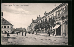 AK Pohrlitz, Strassenpartie Mit Gasthaus Zum Adler  - Tschechische Republik