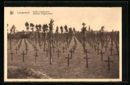 AK Langemarck, Deutscher Kriegerfriedhof, Kriegsgräber  - Weltkrieg 1914-18