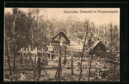 AK Deutsches Ehrental Im Priesterwalde, Kriegsgräber  - War 1914-18