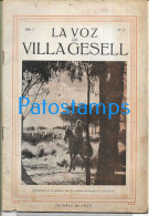 227702 ARGENTINA REVISTA MAGAZINE LA VOZ DE VILLA GESELL AÑO 1 Nº 3 AÑO 1956 NO POSTAL POSTCARD - Argentine