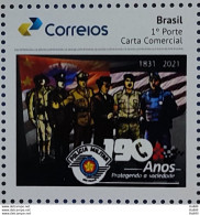 PB 197 Brazil Personalized Stamp Military Police Of Sao Paulo 2022 - Personalized Stamps