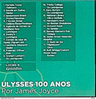 Vignette Locations And Episodes Brazil Stamp Diplomatic Relations Ireland Literature Ulysses James Joyce 2022 - Nuovi