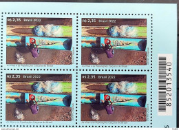 C 4058 Brazil Stamp The Village And Caicaras Populations Ship Fishing 2022 Block Of 4 Barcode - Ungebraucht