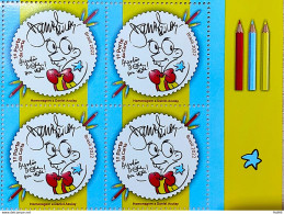 C 4053 Brazil Stamp Daniel Azulay Education Childish 2022 Block Of 4 Vignette Lat Dir 2 - Nuovi