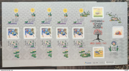 B 224 Brazil Stamp Modern Art Week Ave Moto Glasses Masp Train 2022 5 Units - Unused Stamps