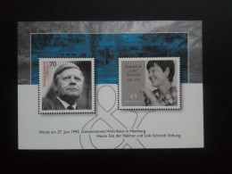 DEUTSCHLAND BLOCK 83 POSTFRISCH(MINT) HELMUT SCHMIDT POLITIKER 2019 - Autres & Non Classés