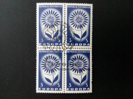 ÖSTERREICH MI-NR. 1173 GESTEMPELT(USED) 4er BLOCK EUROPA 1964 STILISIERTE BLUME - 1964