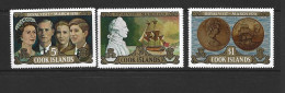 Cook Islands 1970 Royal Visit Set Of 3 MNH - Cook