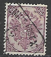 BOSNIA EZERGOVINA  1879-94 STEMMA CIFRA IN ALTO UNIF.  8  USATO VF - Bosnia Herzegovina