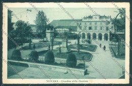 Novara Città Stazione PIEGATA Cartolina ZB1278 - Novara