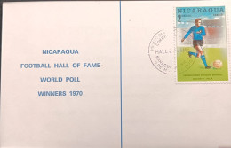 D)1970, NICARAGUA, POSTCARD, ISSUE, FOOTBALL, WORLD CHAMPIONSHIP, MEXICO'70, HISTORICAL PLAYERS, FACCHETTI, ITALY, XF - Nicaragua