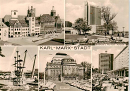 73899268 Karl-Marx-Stadt Rathaus Stadthalle Interhotel Kongress Brunnen Opernhau - Chemnitz