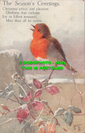 R495568 The Season Greetings. Bird. Robin Redbreast. Tuck. Oilette. No. 1527 - World