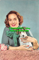 R495601 Woman With Dog. Postcard - World