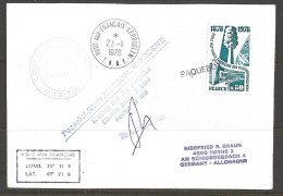 1978 Port De Francais Kerguelen T.A.A.F. Paquebot Marking On Pc, France Stamp  - Cartas & Documentos