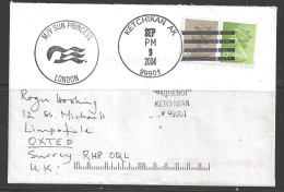 2004 Paquebot Cover British Stamps Used In Ketchikan, Alaska (Sep 9) - Brieven En Documenten