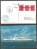 1966 Pointe A Piyre Guadeloupe Paquebot Marking On Ship Pc, DU Stamps - Brieven En Documenten