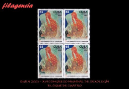 CUBA. BLOQUES DE CUATRO. 2003-09 45 XVI CONGRESO MUNDIAL DE SEXOLOGÍA EN LA HABANA - Ungebraucht