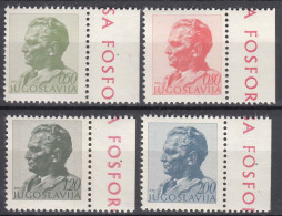 Yugoslavia 1974 Tito, Phosphor Paper Mi#1551-1554 Mint Never Hinged - Nuovi